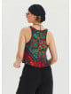 Thick Strap Asymmetric Cut Black Authentic Blouse 4634